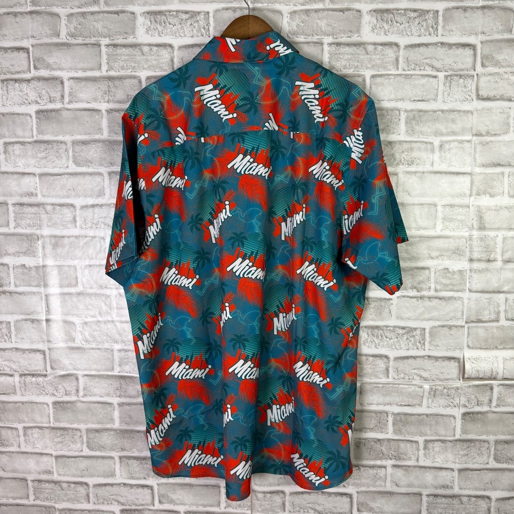 Dixxon Flannel Co. The Vice Colorful Miami Vibes Lightweight Button Up Shirt 2XL - Picture 3 of 5